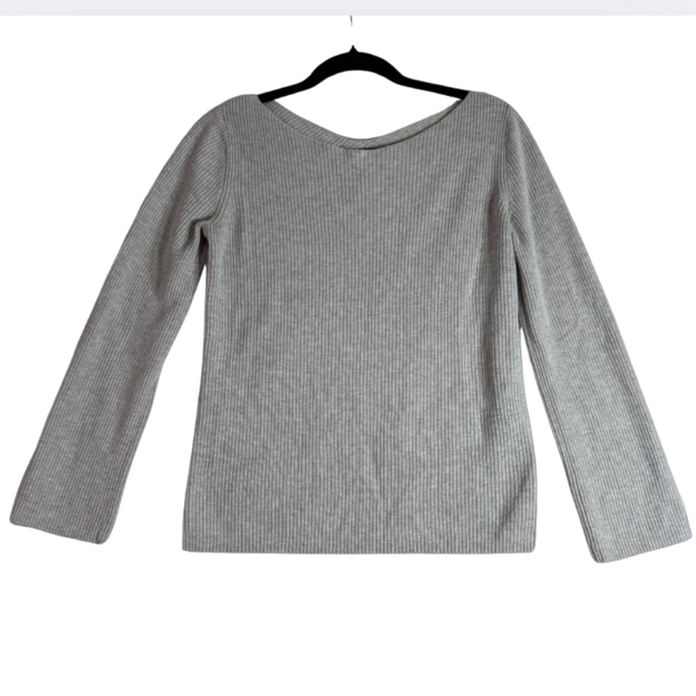 Babaton Aritzia Kitano Wool Blend Pullover Sweater Grey Size Medium – Like New - Picture 2 of 9